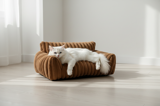 Cama Castanha com Gato